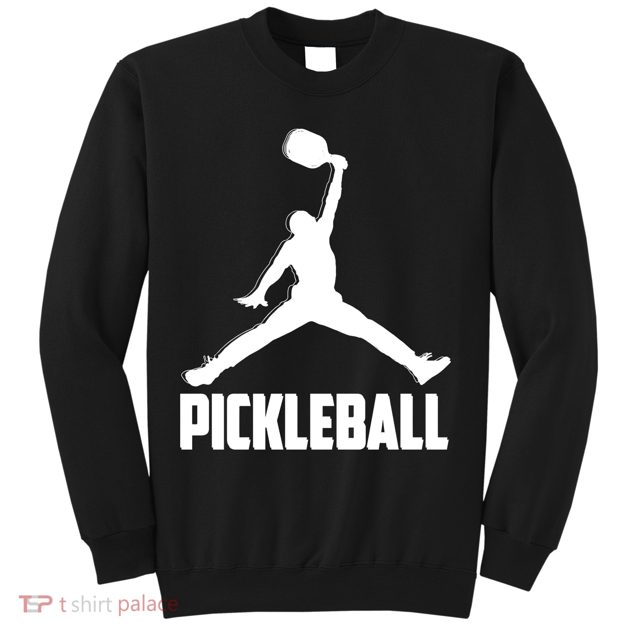 Black And White Pickleball Sports Logo Sweatshirt