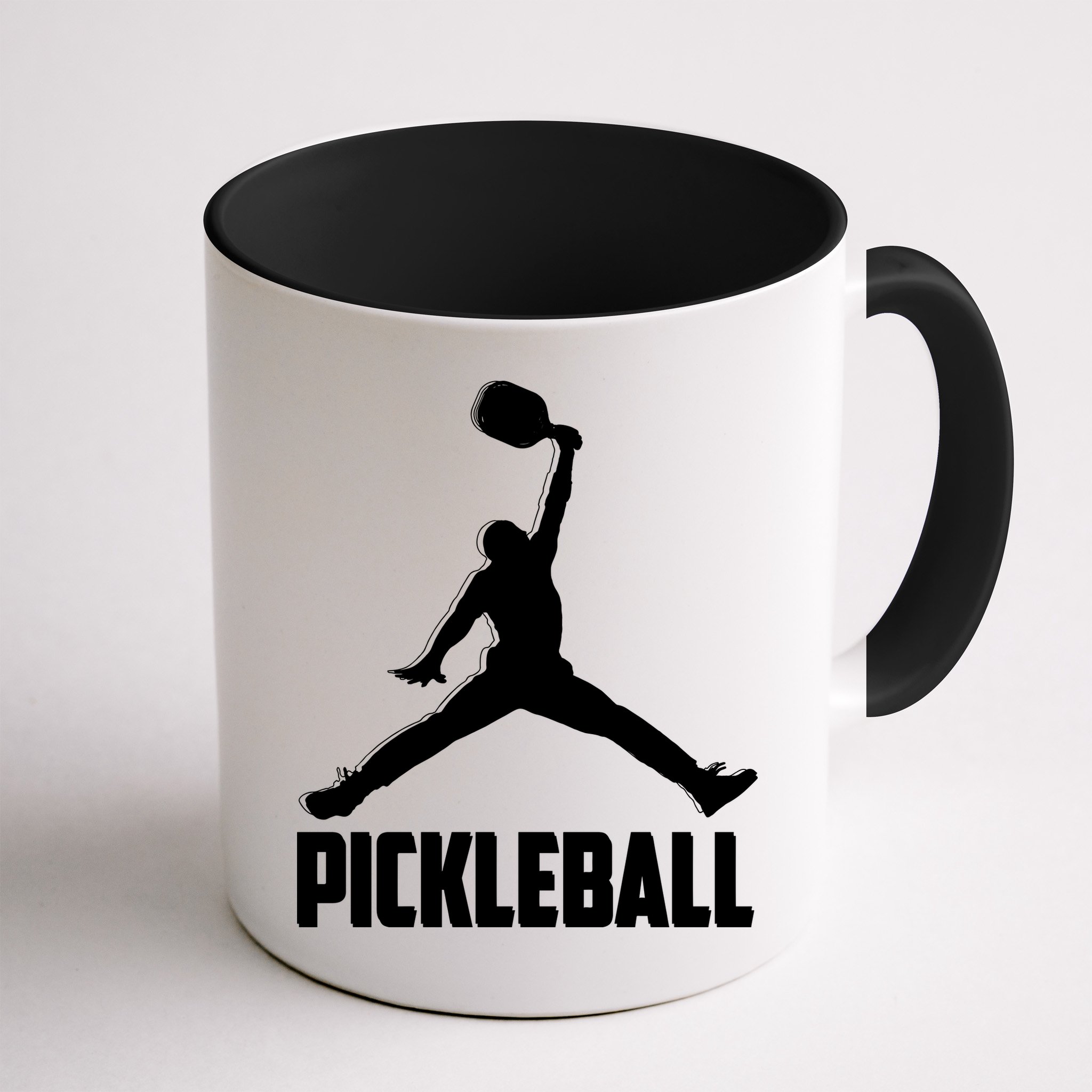 Black And White Pickleball Sports Logo Mug