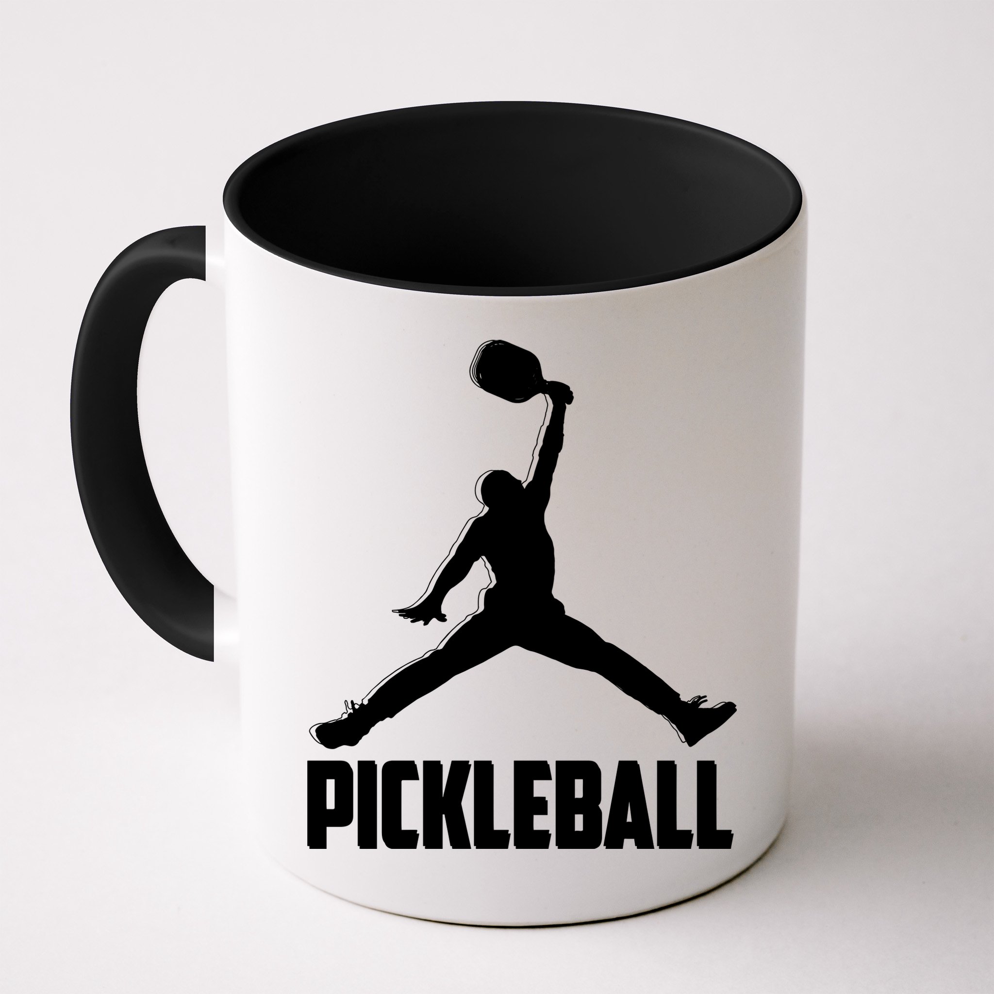 Black And White Pickleball Sports Logo Mug