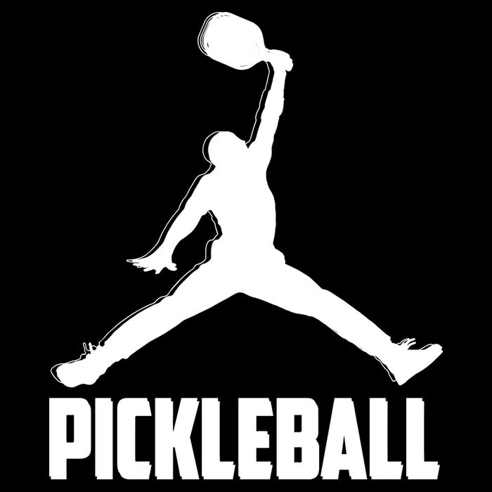 Black And White Pickleball Sports Logo Cooling Performance Long Sleeve Crew