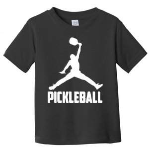 Black And White Pickleball Sports Logo Toddler T-Shirt