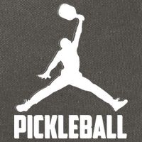 Black And White Pickleball Sports Logo Cotton Canvas Backpack