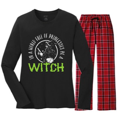 Be a Witch Halloween Costume Women's Long Sleeve Flannel Pajama Set 