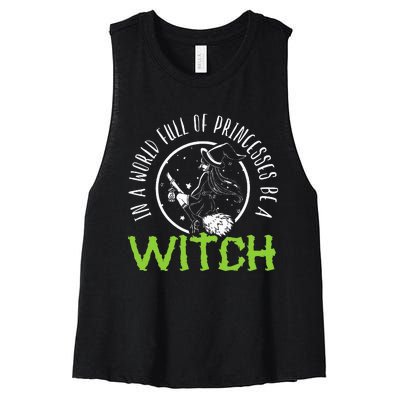 Be a Witch Halloween Costume Women's Racerback Cropped Tank