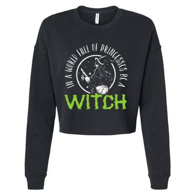 Be a Witch Halloween Costume Cropped Pullover Crew