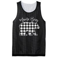 Black And White Buffalo Plaid Mama Bear Christmas Pajama Mesh Reversible Basketball Jersey Tank