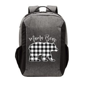 Black And White Buffalo Plaid Mama Bear Christmas Pajama Vector Backpack