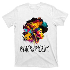 Blacknificent Afro Woman African American Melanin BLM Gift T-Shirt