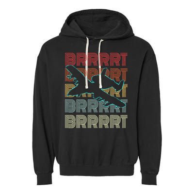 BRRRRT A-10 Warthog Vintage Retro Style Garment-Dyed Fleece Hoodie