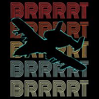 BRRRRT A-10 Warthog Vintage Retro Style T-Shirt