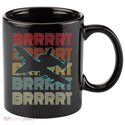 BRRRRT A-10 Warthog Vintage Retro Style 11oz C Handle Ceramic Mug
