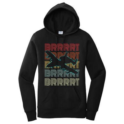 BRRRRT A-10 Warthog Vintage Retro Style Women's Pullover Hoodie