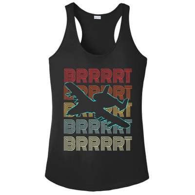 BRRRRT A-10 Warthog Vintage Retro Style Ladies PosiCharge Competitor Racerback Tank