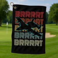BRRRRT A-10 Warthog Vintage Retro Style Golf Towel