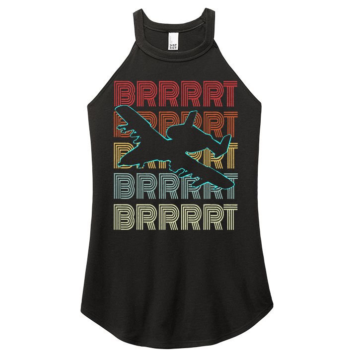BRRRRT A-10 Warthog Vintage Retro Style Women's Perfect Tri Rocker Tank