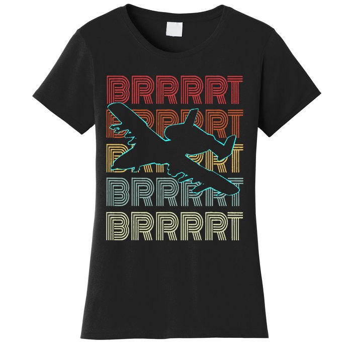 BRRRRT A-10 Warthog Vintage Retro Style Women's T-Shirt