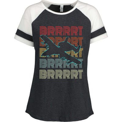 BRRRRT A-10 Warthog Vintage Retro Style Enza Ladies Jersey Colorblock Tee