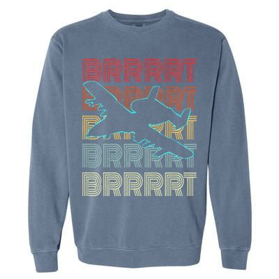 BRRRRT A-10 Warthog Vintage Retro Style Garment-Dyed Sweatshirt