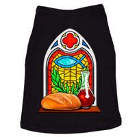 Bread And Wine Christian Stained Glass Catholic Doggie Tank