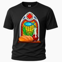 Bread And Wine Christian Stained Glass Catholic Performance Shirt
