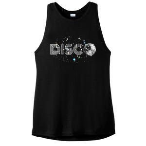 Black And White Disco Ball Club Retro Ladies PosiCharge Tri-Blend Wicking Tank