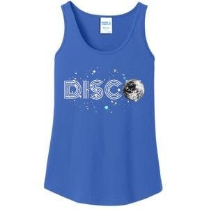 Black And White Disco Ball Club Retro Ladies Essential Tank