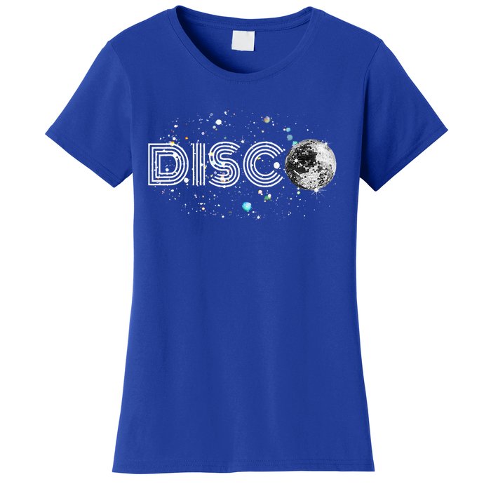 Black And White Disco Ball Club Retro Women's T-Shirt