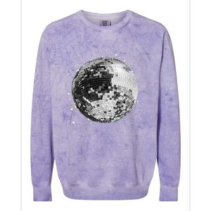 Black And White Disco Ball Club Retro Colorblast Crewneck Sweatshirt