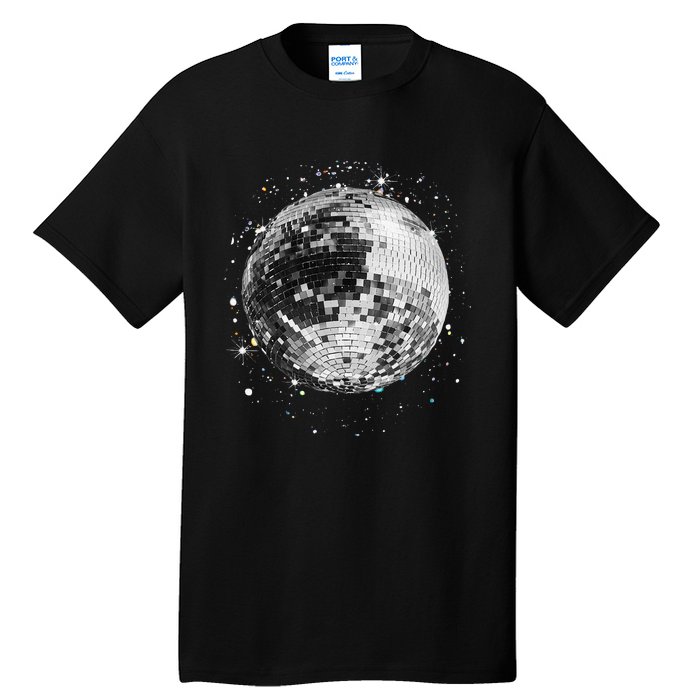 Black And White Disco Ball Club Retro Tall T-Shirt