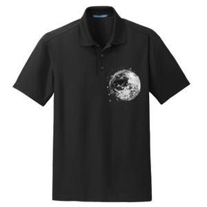 Black And White Disco Ball Club Retro Dry Zone Grid Polo