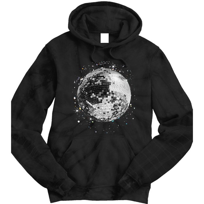 Black And White Disco Ball Club Retro Tie Dye Hoodie