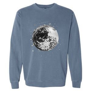 Black And White Disco Ball Club Retro Garment-Dyed Sweatshirt