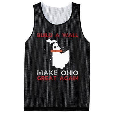 Build A Wall Make Ohio Great Again Funny State Gift Parody Mesh Reversible Basketball Jersey Tank