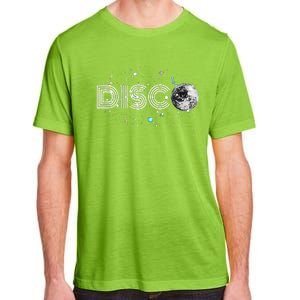 Black And White Disco Ball Club Retro Adult ChromaSoft Performance T-Shirt