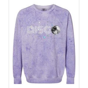 Black And White Disco Ball Club Retro Colorblast Crewneck Sweatshirt