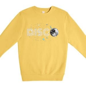 Black And White Disco Ball Club Retro Premium Crewneck Sweatshirt