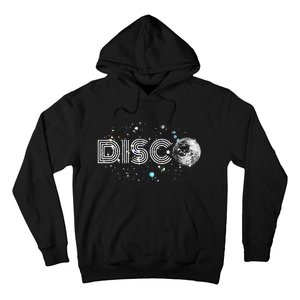 Black And White Disco Ball Club Retro Hoodie