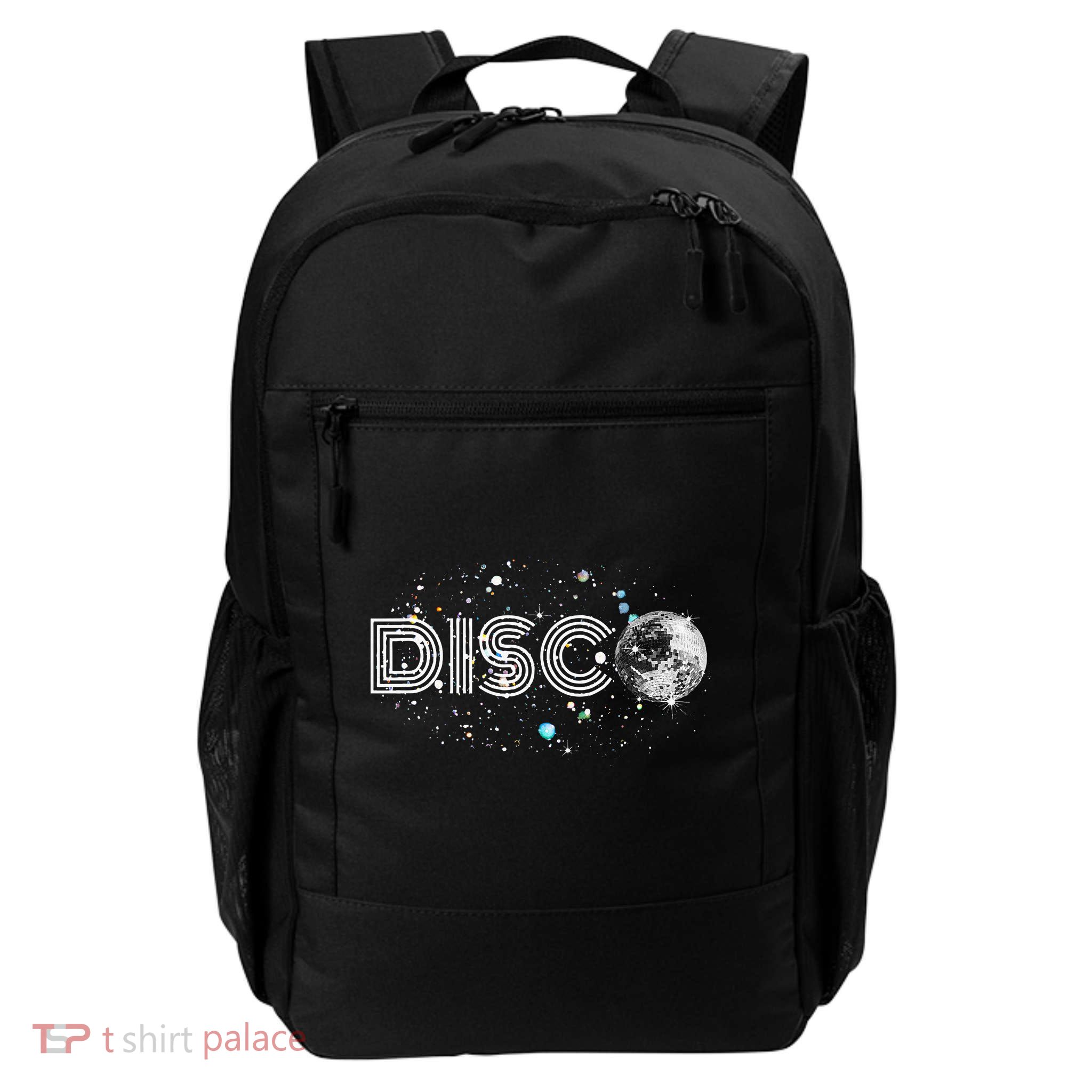 Black And White Disco Ball Club Retro Backpack