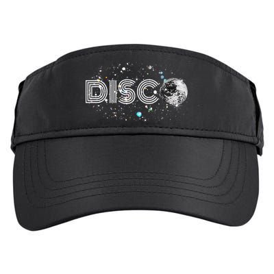 Black And White Disco Ball Club Retro Adult Drive Performance Visor