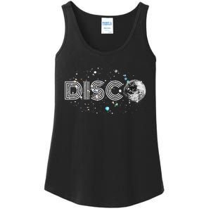 Black And White Disco Ball Club Retro Ladies Essential Tank