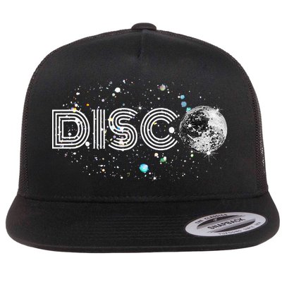 Black And White Disco Ball Club Retro Flatbill Hat