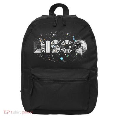 Black And White Disco Ball Club Retro 16 in Basic Backpack