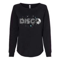 Black And White Disco Ball Club Retro Womens California Wash Sweatshirt