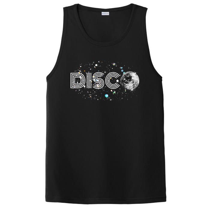 Black And White Disco Ball Club Retro PosiCharge Competitor Tank