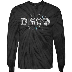 Black And White Disco Ball Club Retro Tie-Dye Long Sleeve Shirt