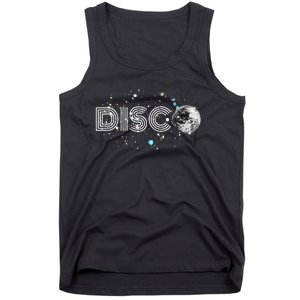 Black And White Disco Ball Club Retro Tank Top