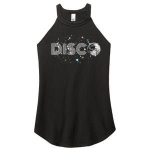 Black And White Disco Ball Club Retro Women's Perfect Tri Rocker Tank