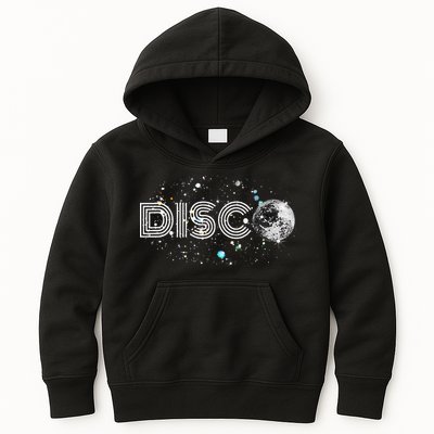 Black And White Disco Ball Club Retro Kids Hoodie