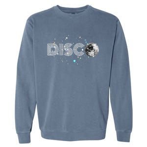 Black And White Disco Ball Club Retro Garment-Dyed Sweatshirt