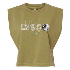 Black And White Disco Ball Club Retro Garment-Dyed Women's Muscle Tee